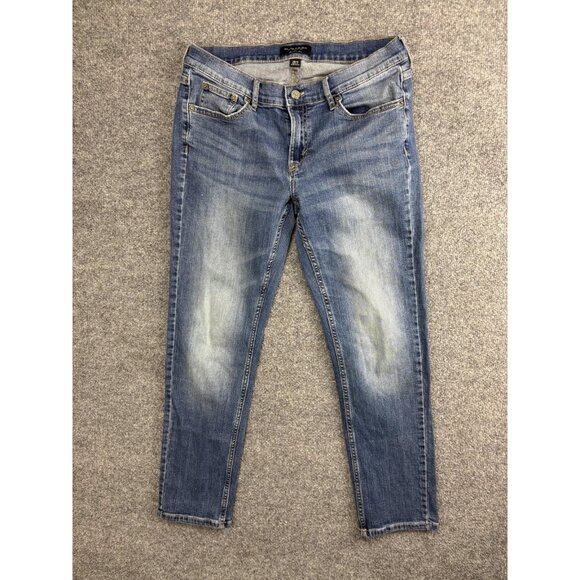 Banana Republic Jeans Womens 6 28 Blue Girlfriend Jean Light Wash Ankle Zip Fly - Picture 1 of 8